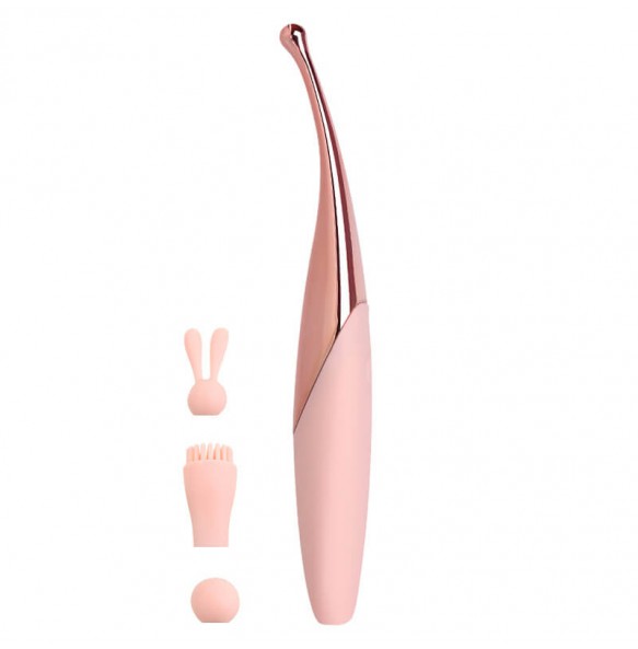 MizzZee - Honey Bean Clitoral Tip Vibrator Wand (Chargeable - Pearl Pink)